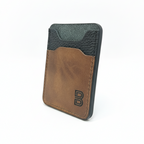 Tarjetero vertical café con negro