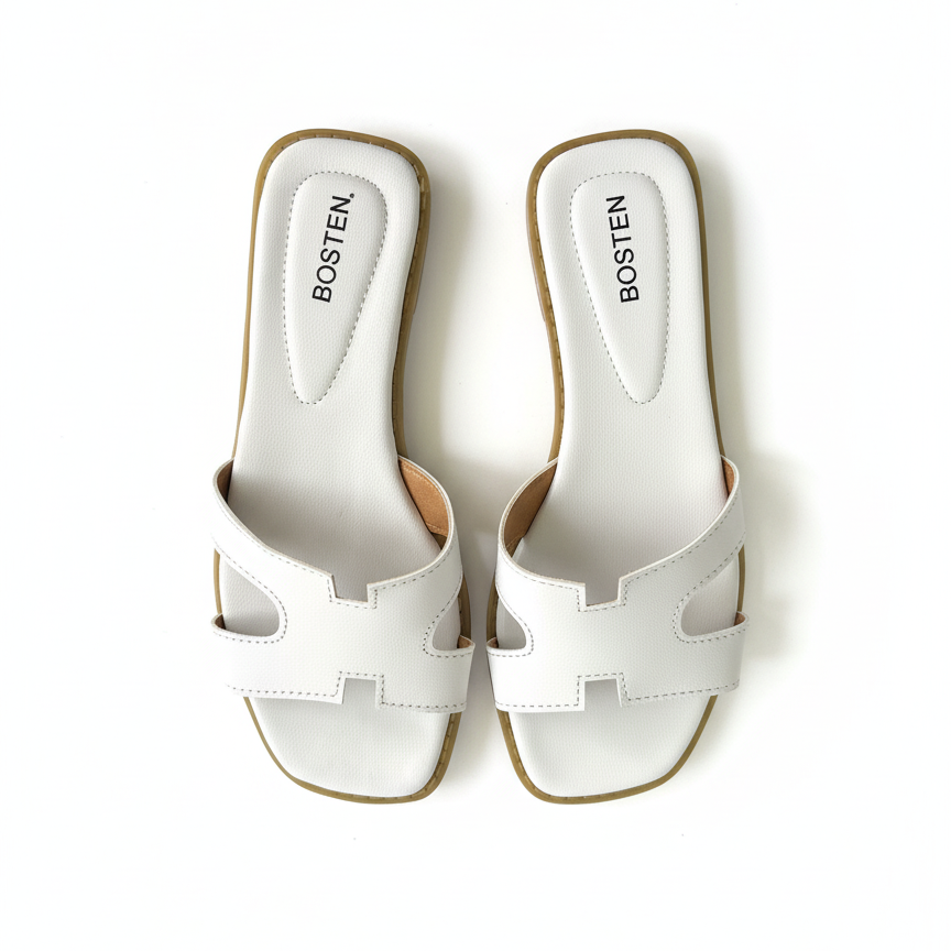 Hermes Sandals White