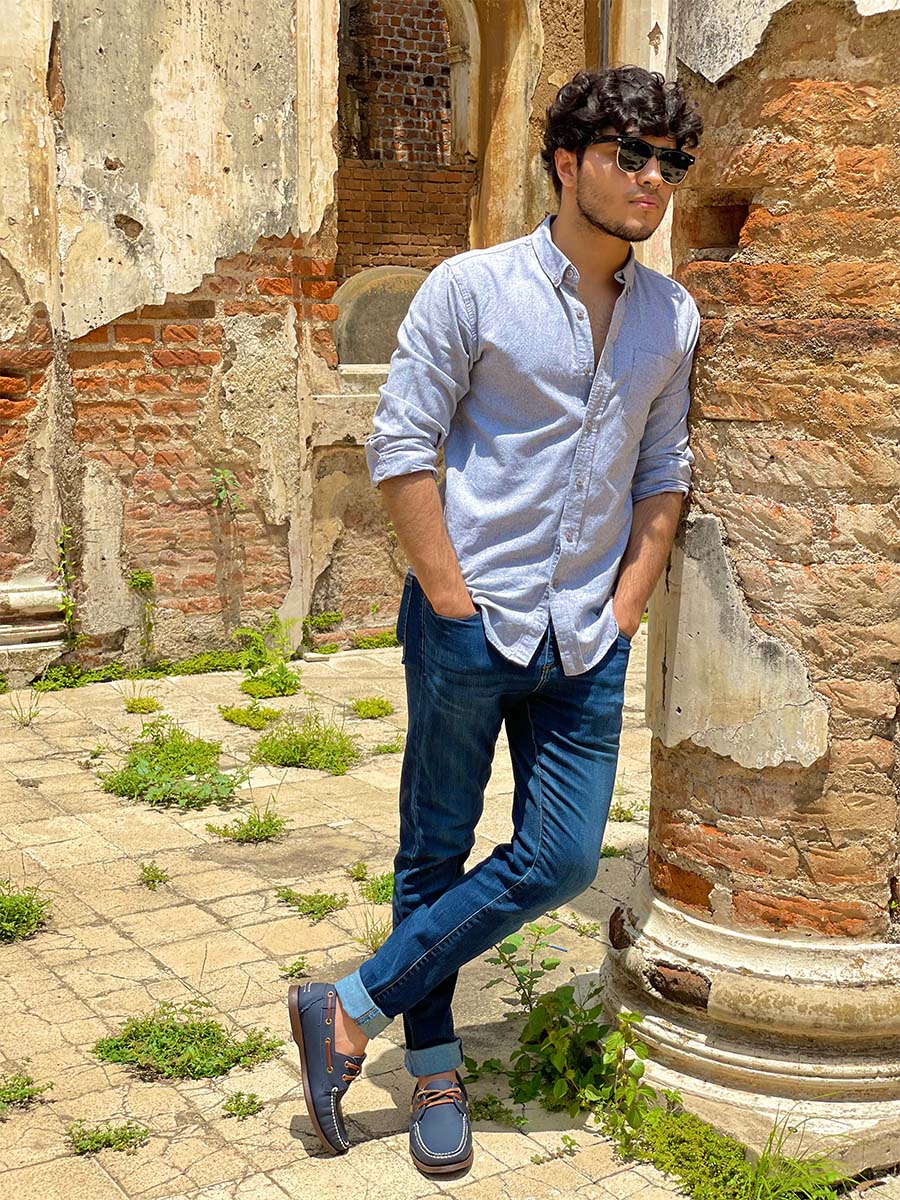 Unusual blue for men
